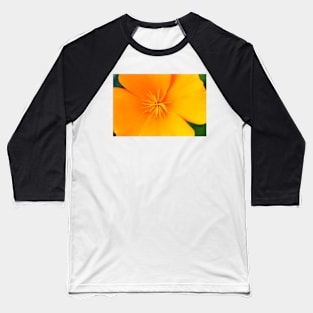 Yellow flower close-up against blurry green background Baseball T-Shirt